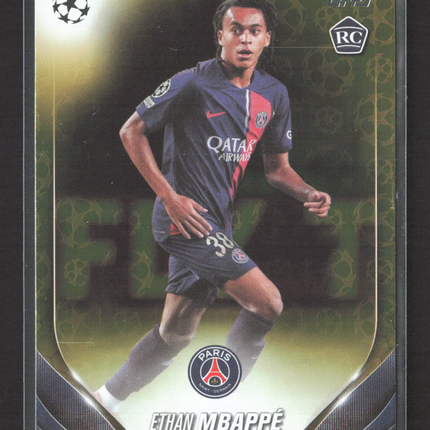 2024 Topps UEFA Champions League Flux Ethan Mbappé #91 Yellow RC