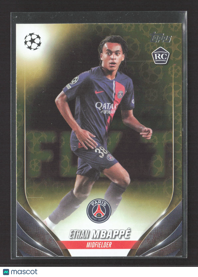 2024 Topps UEFA Champions League Flux Ethan Mbappé #91 Yellow RC