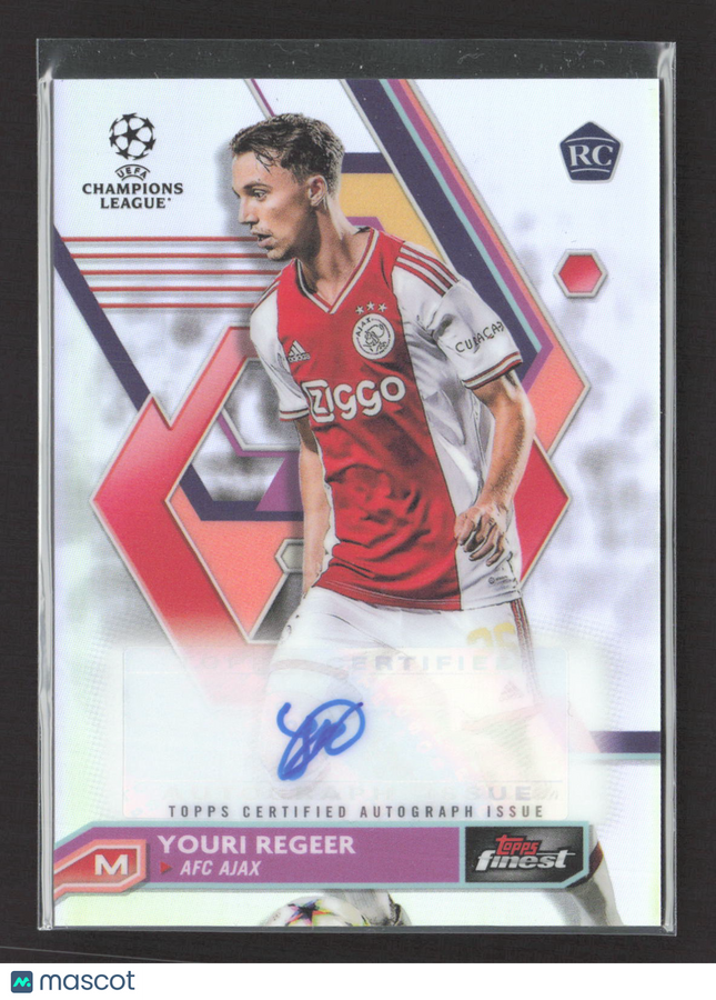 2023 Topps Finest UEFA Champions League Youri Regeer #A-YR RC Auto