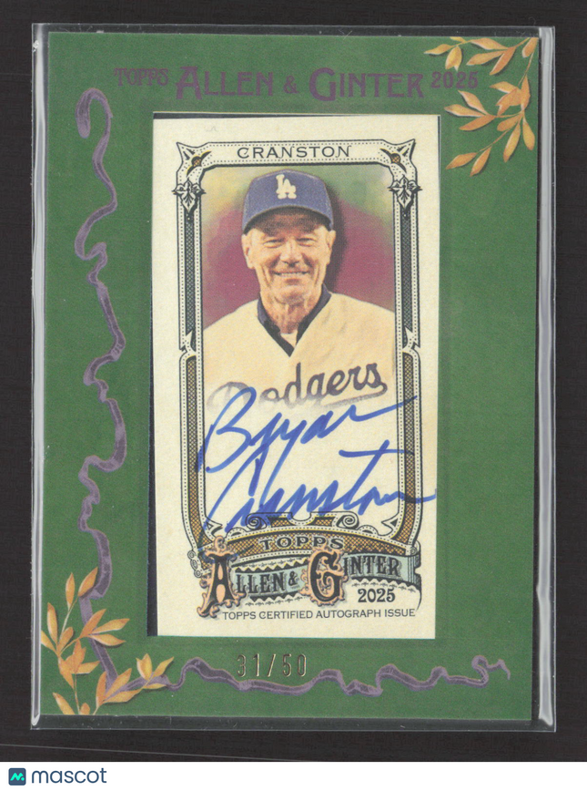 2025 Topps Allen & Ginter Bryan Cranston Auto #MA-BC Green Frame 31/50