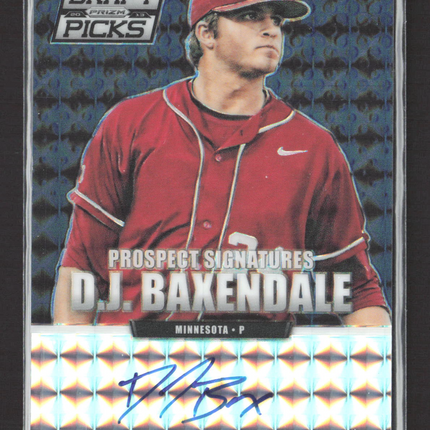 2013 Panini Prizm Perennial Draft Picks D.J. Baxendale #61 Black Finite 1/1 Auto