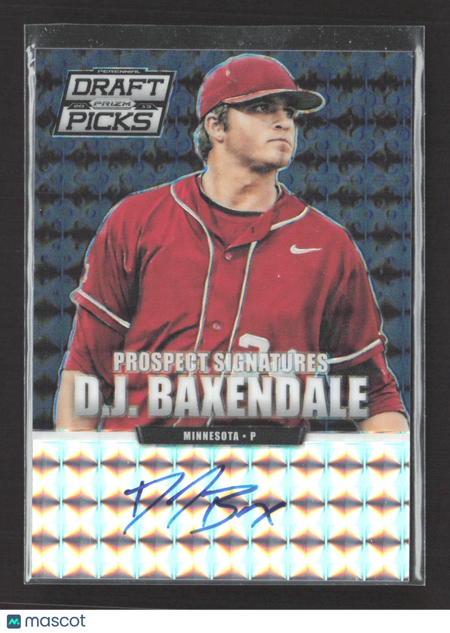 2013 Panini Prizm Perennial Draft Picks D.J. Baxendale #61 Black Finite 1/1 Auto
