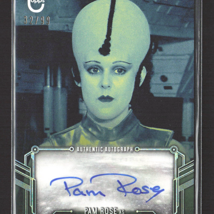 2018 Topps Star Wars Black and White Pam Rose as Leesub Sirlin Auto 32/99 #A-PR