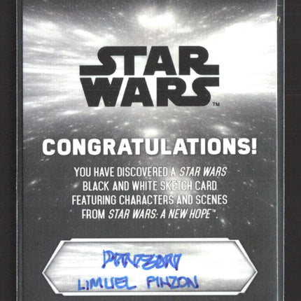 2018 Topps Star Wars Black and White Limuel Pinzon Sketch