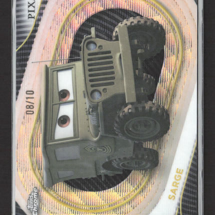 2025 Topps Chrome Disney Pixar Sarger 08/10 #55 Black Wave