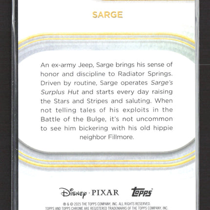2025 Topps Chrome Disney Pixar Sarger 08/10 #55 Black Wave