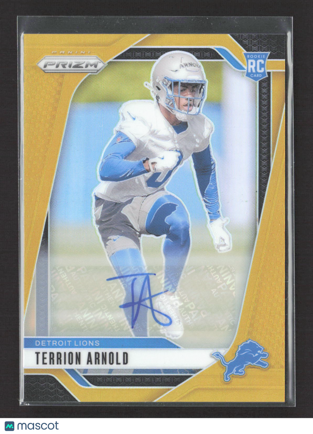 2024 Panini Prizm Terrion Arnold #389 Gold 07/10 Auto RC