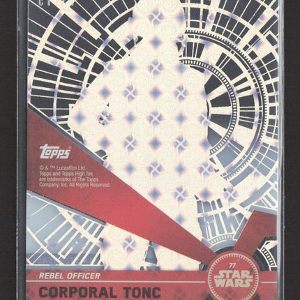 2016 Topps Star Wars High Tek Jordan Stephens 73/75 Auto #77 Corporal Tonc