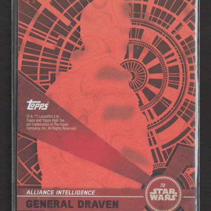 2017 Topps Star Wars High Tek Alistair Petrie 23/25 #72 General Draven