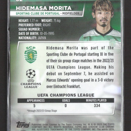 2023 Topps Stadium Club Chrome Hidemasa Morita #82 Pink Electric