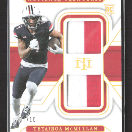 2025 Panini National Treasures Collegiate Tetairoa McMillan #CM-TMN 07/10 Patch