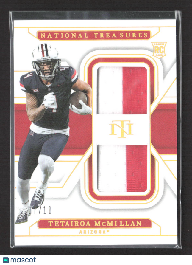 2025 Panini National Treasures Collegiate Tetairoa McMillan #CM-TMN 07/10 Patch