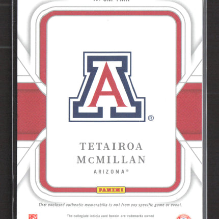 2025 Panini National Treasures Collegiate Tetairoa McMillan #CM-TMN 07/10 Patch