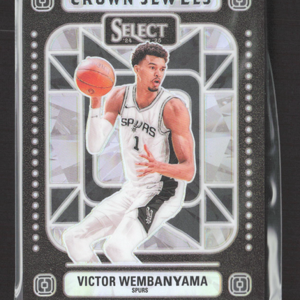 2025 Panini Select Crown Jewels Victor Wembanyama #8 Prizm