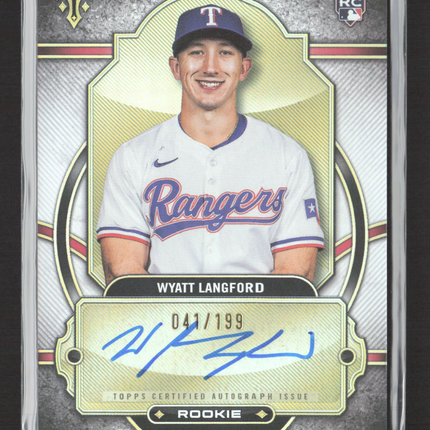 2024 Topps Triple Threads Wyatt Langford #RA-WL RC Auto 041/199