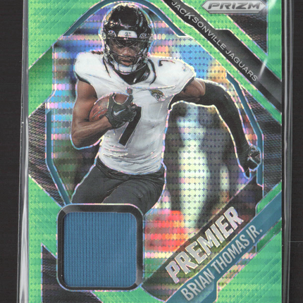 2025 Panini Prizm Premier Brian Thomas Jr. #PJY-BTJ Green Pulsar Patch