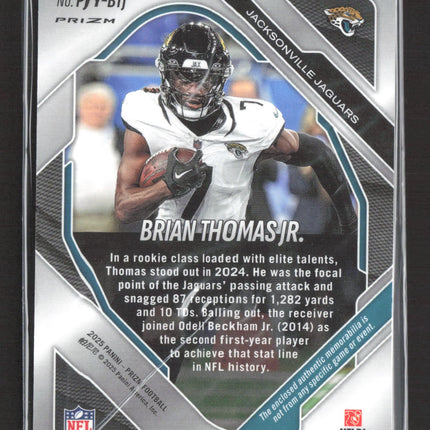 2025 Panini Prizm Premier Brian Thomas Jr. #PJY-BTJ Green Pulsar Patch