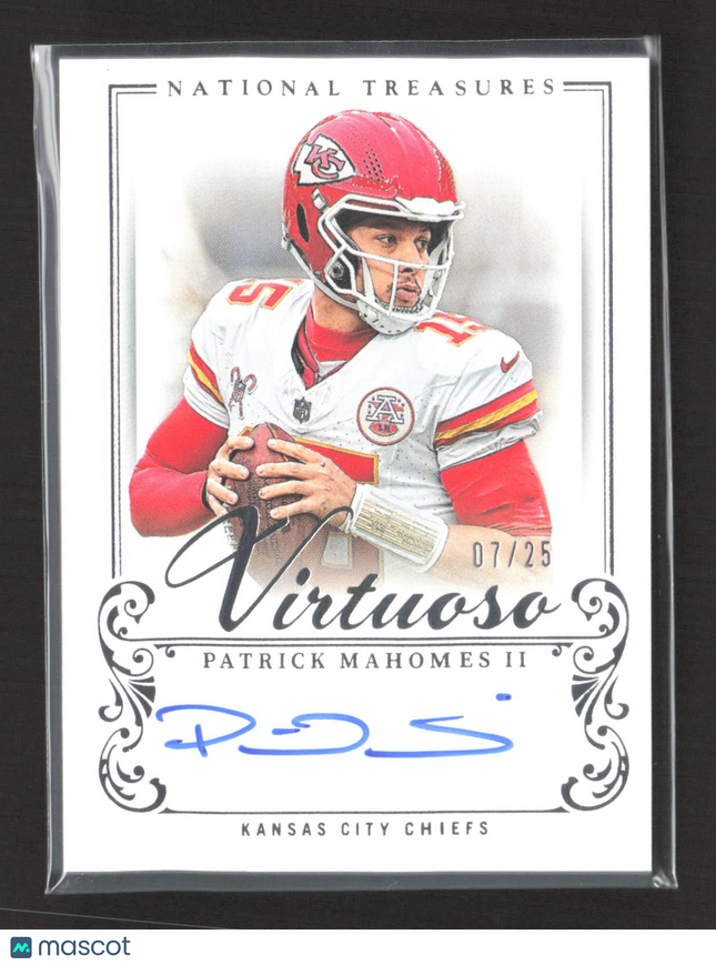 2026 Panini National Treasures Virtuoso Patrick Mahomes II #VO-PMS 07/25 Auto