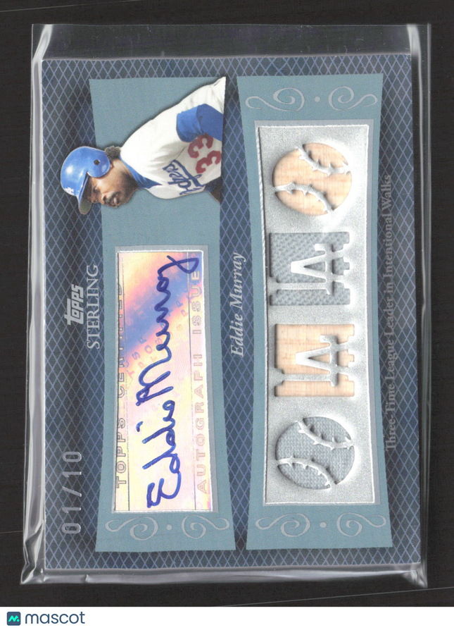 2008 Topps Sterling Sterling Moments Eddie Murray #4SMA-17 Auto Patch 01/10