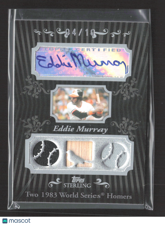 2008 Topps Sterling Sterling Moments Eddie Murray #3SMA-10 04/10 Patch Auto