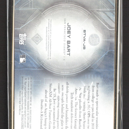 2020 Topps Bowman Transcendent Joey Bart #BTVA-JB 1/1 Auto