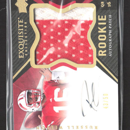 2012 Upper Deck Exquisite Collection Russell Wilson #127 RC Patch Auto 43/50