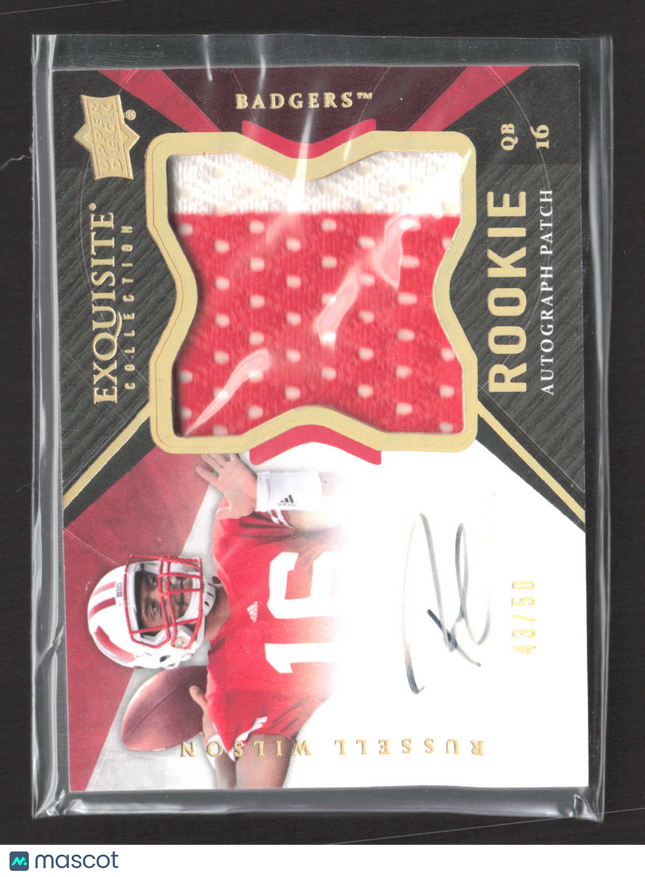2012 Upper Deck Exquisite Collection Russell Wilson #127 RC Patch Auto 43/50