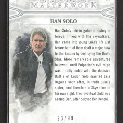 2015 Topps Star Wars Masterwork Harrison Ford 23/99 #64