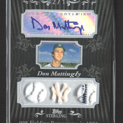 2008 Topps Sterling Sterling Moments Don Mattingly #3SMA-132 Patch Auto /10