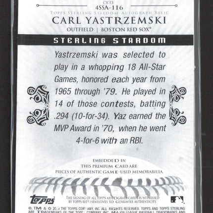 2008 Topps Sterling Sterling Carl Yastrzemski #4SSA-116 Patch Auto 1/1