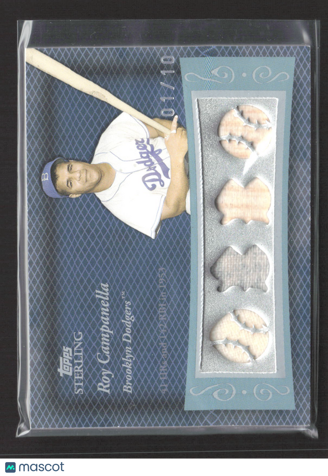 2008 Topps Sterling Roy Campanella #4SM-54 Game-Used Patch 01/10