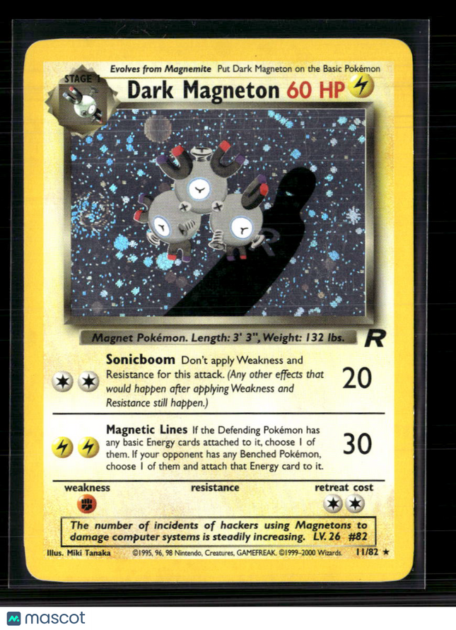 Pokemon 2000 Team Rocket Dark Magneton #11/82