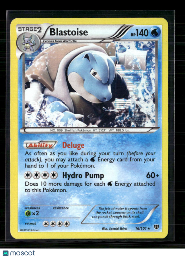 Pokemon 2013 Plasma Blast Blastoise #16/101