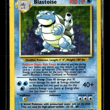 Pokemon 1999 Base Set Blastoise #2/102