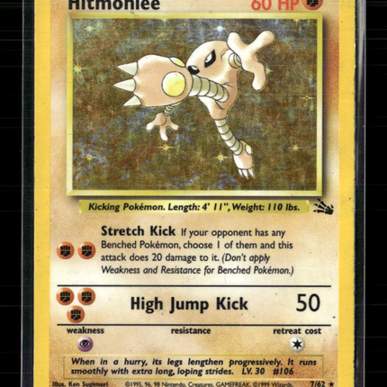 Pokemon 1999 Fossil Hitmonlee #7/62