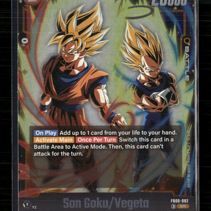 Dragon Ball Super Card Game Son Goku/Vegeta Dual Evolution SR FB09-082