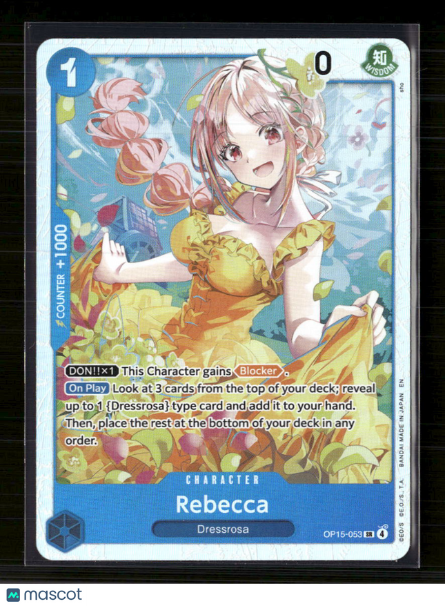 One Piece Card Game Rebecca (OP15-053) Adventure on Kami's Island SR • OP15-053