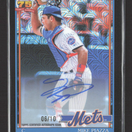 2026 Topps Chrome 75 Years of Baseball Mike Piazza #91C-81 Black Mojo Auto 06/10