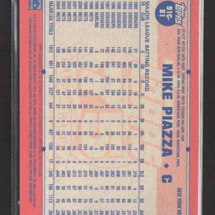 2026 Topps Chrome 75 Years of Baseball Mike Piazza #91C-81 Black Mojo Auto 06/10