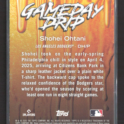 2026 Topps Gameday Drip Shohei Ohtani #GD-2