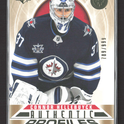 2021 Upper Deck SP Authentic Profiles Connor Hellebuyck #AP-3 Silver 709/999