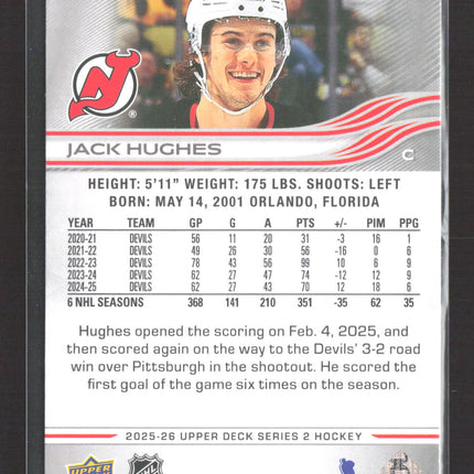 2026 Upper Deck Series 2 Hockey Deluxe Jack Hughes #351 046/250