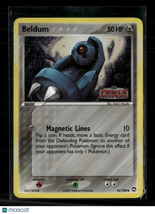 Pokemon 2007 EX Power Keepers Beldum Reverse Holo #45/108