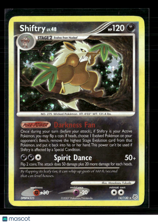 Pokemon 2007 Diamond & Pearl Shiftry Holofoil #14/130