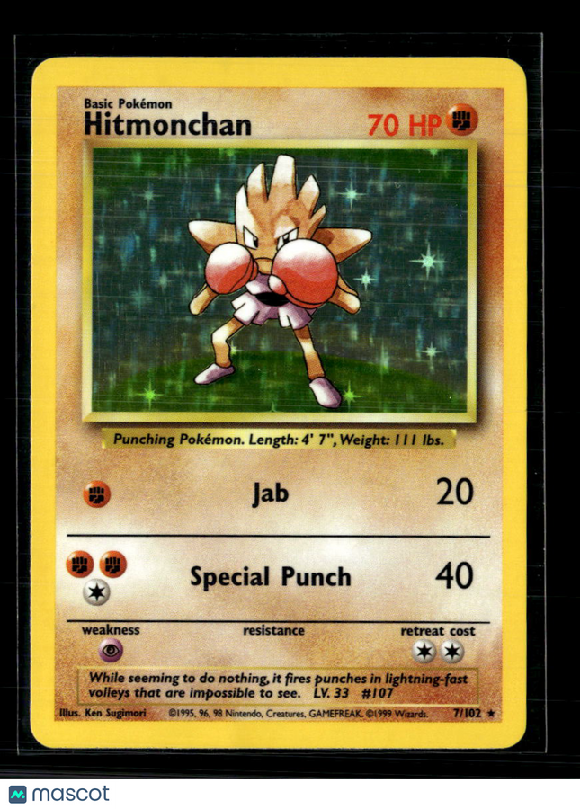 Pokemon 1999 Base Set Hitmonchan #7/102