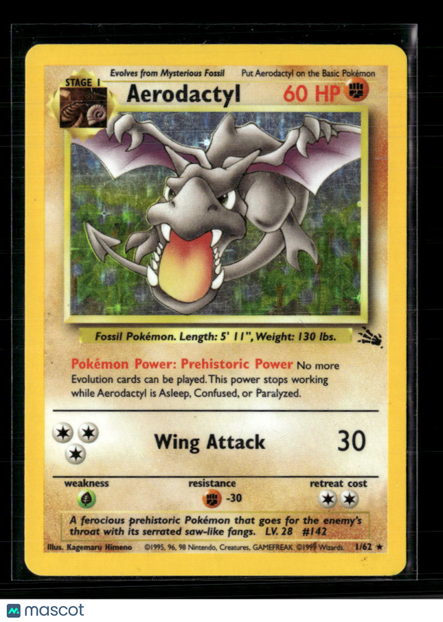 Pokemon 1999 Fossil Aerodactyl #1/62