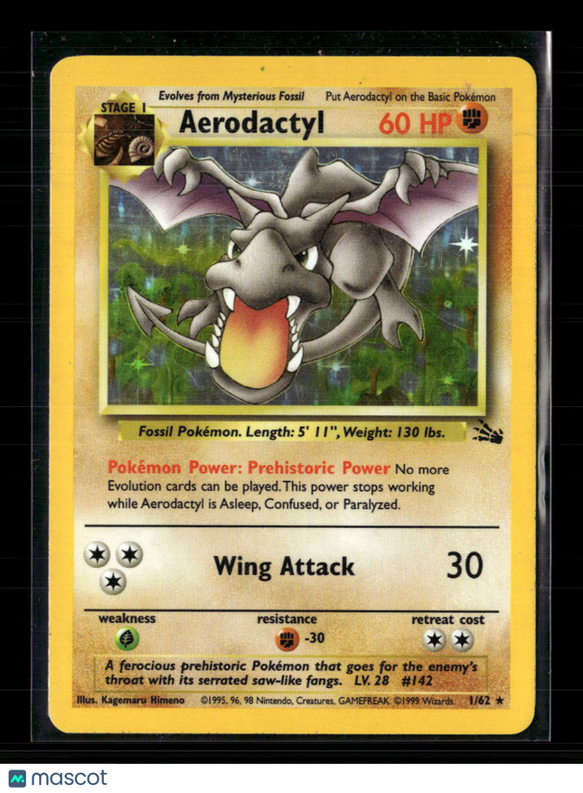Pokemon 1999 Fossil Aerodactyl #1/62