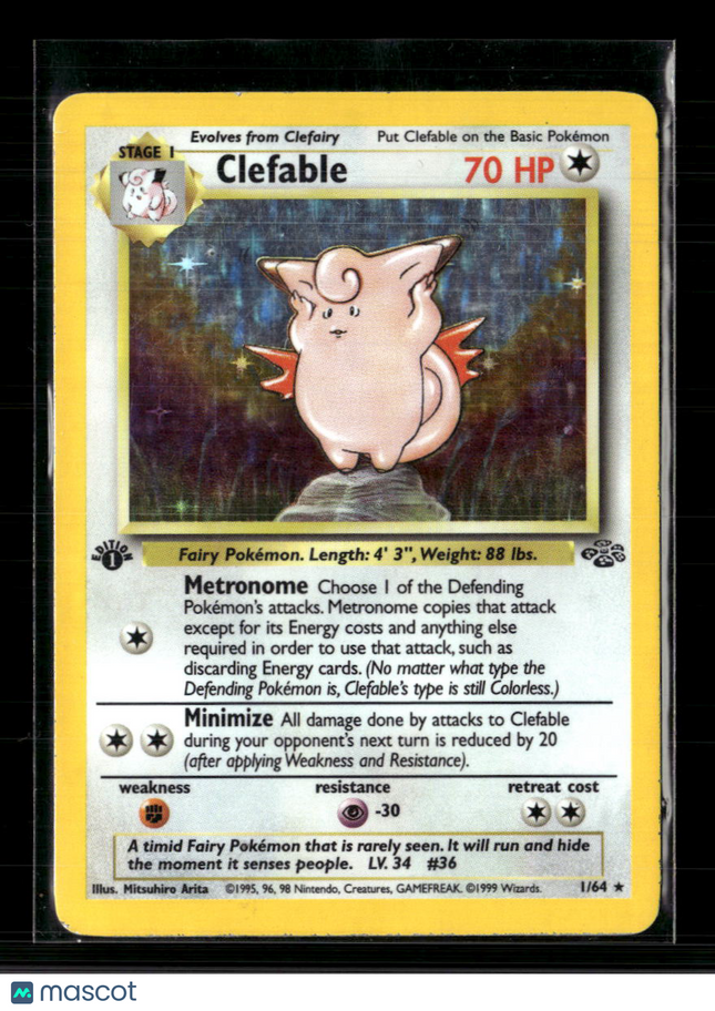 Pokemon 1999 Jungle Clefable 1st Edition #1/64