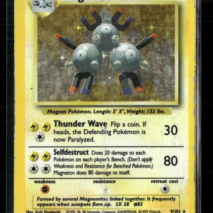 Pokemon 1999 Base Set Magneton #9/102