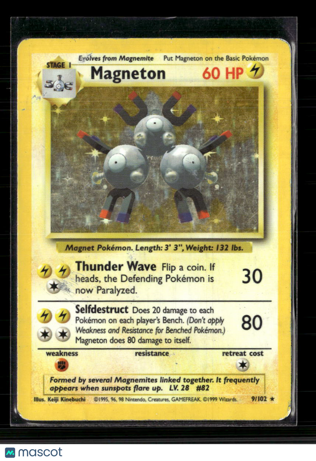 Pokemon 1999 Base Set Magneton #9/102